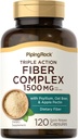 Piping Rock Fiber Complex Suplemento Silencio 1500mg Silencio 120 Capsules ← Triple Action Pills Silencio with Psyllium, Oat Bran, and Apple Pectin ← Non-GMO, Gluten Free