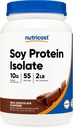 Nutricost Soy Protein Isolate Powder, 2 LB Milk Chocolate - 10 Gramos de Protein Por Serving, Vegan, Gluten Gratis