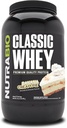 NutraBio Classic Whey Protein Powder- 25G Protein Por Scoop - Full-Spectrum Amino Acid Profile - No Fillers, Colores artificiales, conservadores - (Banana Cream Pie, 2 libras)