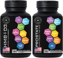 HMB avanzado más vitamina D3 y suplementos de próstata para hombres