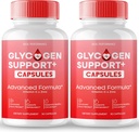 Glycogen Support Capsules, Advanced Formula Support Supplement, All Natural Formula Pills to Maintain Healthy Levels, Total Wellness - Maximum Strength, Glycogen Support Pills Reviews (2 Pack)