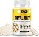 Royal Jelly Capsules – 500 mg Energy, Glowing Skin y Brain Booster Suplemento Silencioso no GMO, libre de gluten, 60 cápsulas vegetarianas fáciles de cambiar