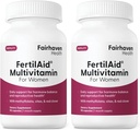 Fairhaven Health FertilAid for Women ← Vitamina Prenatal Suplementos de Fertilidad para Mujeres TENIDO Concepción para Ella con Vitex y Folate TENIDO Apoyo Ciclo Regularidad y Ovulación* ANTE 180 Capsules