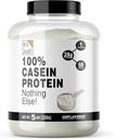 ¡Es sólo! - 100% Casein Protein Powder, Made in USA, No Añadido Flavors o Sweeteners (Unflavored, 5 libras (Pack of 1))