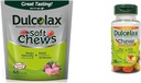 Dulcolax Soft Chews Saline Laxative Mixed Berry (60ct) Gentle Constipation Relief, Magnesium Hydroxide 1200mg " Chewy Fruit Bites, Saline Laxative, Assorted Fruit (30ct) Cramp-Free Constipation Relief
