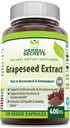 Herbal Secrets Grapeseed Extract 400 mg 120 Veggie Capsules Suplemento - Non-GMO - Gluten Free