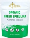 Green Spirulina Powder - Superfood basada en plantas - Blue-Green Algae, No Fishy Smell, Natural Food Coloring for Smoothies & Protein Drinks - USDA Organic, Vegan, Gluten Free
