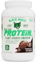 Black Magic Plant-Source 100% Vegan Protein - Keto, Bajo Azúcar, Dairy Free Protein - Pre/Post Workout - Chocolate Ice Cream - 20g Protein - 2 LB