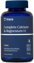 Trace Minerals Complete Calcium &amp; Magnesium 1:1 - Suplemento dietético para la salud ósea &amp; Energy Support - Suplemento mineral para la salud inmunitaria - Fórmula con minerales marinos - 120 Tablets (30 Servimientos)