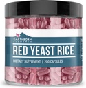 Elementos de la tierra Rice de la levadura roja 200 cápsulas, Puro ' Undiluted, No aditivos