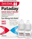 Pataday Una vez Alivio diario Alergía Ojo gotas por Alcon, para Alergía Ojo Alivio Itch, 2,5 ml (Pack de 2)