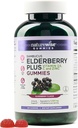 NatureWise Sambucus Elderberry Gummies - Immune Support Supplement for Kids Ages 4+ " Adults with Vitamin C, D3, Zinc - Elderberries Equivalente a 3520mg - Vegan, Non-GMO - 180 Conde[90-Day Supply]