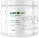 DigestSync Digestion Supplement for Gut Health - Natural Powder for Digestive Support, Bloating Relief for Women &amp; Men, 100% Natural Green Powder - 3 Month Supply