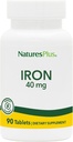 NaturesPlus Iron - 40 mg, 90 Tablets - Vegetariano, Gluten Gratis - 45 Servings