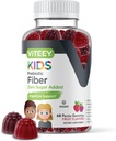 Viteey Prebiotic Kids Fiber for Constipation Relief, Digestive Health Regularity Support, Natural Weight Support - Fiber 4g, Zero Sugar Añadido, Vegan, Gluten Free - Tasty Chewable Fruit Flavored Gummy