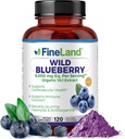 FineLand Wild Blueberry 10:1 Extracto, 6.000 mg Strength, 120 cápsulas Vegan, Rich in Flavonoids &amp; Anthocyanins, Antioxidant Support for Brain & Heart Health, 4-Month Supply, Non-GMO Made in USA