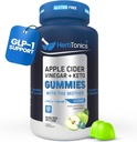 Herbtonics Keto Apple Cider Vinegar Gummies ← Digestión " Detox TEN GLP-1 Support ← Sugar Free BHB Advanced Formula for Keto Support - Raw ACV with The Mother - 60 Vegan ACV Gummies
