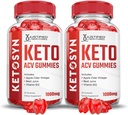 Laboratorios justificados (2 Pack Ketosyn Keto ACV Gummies Advanced Formula 1000MG Ketosyn Keto Gummies Apple Cider Vinegar Formulado con Powder Pomegranate Beet Juice B12 Vegan Non GMO 120 Gummys