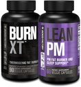 Jacked Factory Burn XT Thermogenic Fat Burner - Appetite Suppressant & Nootropic Energy Booster (90 Capsules) & Lean PM Weight Loss Supplement, Sleep Support | (60 Capsules)
