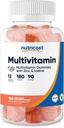 Nutricost Multivitamin Gummies, 180 Gummies (Mixed Berry Flavored) - 90 Serv, Gluten Free, Non-GMO y Vegetarian Friendly