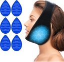 ZNÖCUETÖD Wisdom Teeth Ice Pack Face Head Wrap for Wisdom Teeth Removal Toothache Pain Relief, TMJ, Jaw Ice for Face Oral Surgery, Dental Implant with 6 Reusable Hot Cold Gel Pack