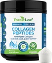 ForestLeaf Collagen Peptides Polvo Desarmado - Hidrolyzed Grass Fed Keto Collagen Protein Powder Tipo 1, 2 & 3 - Pelo Vital, Piel, uñas, juntas, recuperación, 11g Por Serving