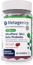 Metagenics UltraFlora 3 in 1 Daily Probiotic & Postbiotic Gummies - Shelf-Stable for Adults & Kids - Supports Gut Health, Healthy Gut Flora & Immune Support* - 60 Gummies