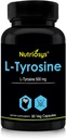 L Tyrosine 500mg – Natural Nootropic Supplement for Focus, Mood & Mental Clarity | 500 mg Capsules with Pure L-Tyrosine | Supports Brain Function & Wellbeing | L_Tyrosine | L Trysonine