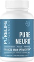 PuraLife Orgánicas Pura Neuro - Suplemento para Eliminar Fog Cerebro, Apoyo a la memoria " Mejora de enfoque - 30 Day Supply - 60 cápsulas Vegan " Gluten-Free - Doctor Formulado para el apoyo a la salud cerebral