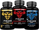Prime Labs Prime Testosterone Booster + Night Duty Sleep Suplemento + Tongkat Ali Plus (60 Cuenta cada uno)