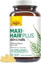 Country Life, Maxi-Hair Plus Biotin, soporta el cabello saludable, la piel y las uñas, suplemento diario, 120 ct