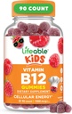 Vitamina vital B12 para niños TENIDO 1000 mcg TENIDO Gran Tasting Vitamina B12 Gummies TEN Gluten Gratis, Vegan B12 Vitaminas ANTE B12 Vitaminas para la Energía, el Mood y el Sistema Nervioso Apoyo TEN 90 Gummies