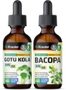 BIO KRAUTER Gotu Kola Tincture 2 Fl. Oz. " Bacopa Tincture 2 Fl. Oz.
