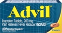 Advil Coated Tablets Doin Reliever y Fever Reducer, Ibuprofen 200mg