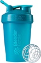 BlenderBottle Classic Shaker Bottle Perfect para Protein Shakes y Pre Workout, 20-Once, Teal