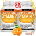 Vitamina Liposomal C 2100mg Alta Absorción Gorda Soluble VIT C - Soporte Inmunitario Collagen Booster Defensa Inmunitaria & potente antioxidante, MCT Oil & Sunflower Lecithin, Acsorbic Acid, Vegan Non-GMO