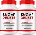NutraRize (2 Pack) Sugar Eliminar Capsules, Apoyo Oficial Fórmula para la salud general, Sugar Eliminar Píldoras para mantener niveles estables saludables, Premium SugarDelete Pastillas Revisión (120 Cápsulas)