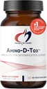 Diseños para la salud Amino-D-Tox - Amino Acid Detox + Soporte para la limpieza del hígado - Suplemento Blend con Glicina, Calcio D Glucarate, NAC + Más - Non-GMO (90 cápsulas)