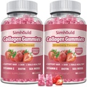 2 Packs Vegan 2500Mg Collagen Gummies for Women Anti Aging, Skin, Hair Nails, Collagen Types 1 y 3, Biotin, Sea Moss for Men - Sugar Free, Non-GMO, 120 Condes Collagen Supplements Gummies