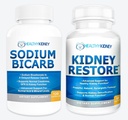 Restaurar el riñón &amp; Sodium Bicarb 2 Pack Kidney Cleanse Suplemento natural Sodium Bicarbonate Buffer Acid Naturalmente