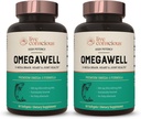 Live Conscious OmegaWell Fish Oil: Heart, Brain, and Joint Support ← 800 mg EPA 600 mg DHA - Enteric-Coated, Sustainably Sourced - Easy to Swallow 120 Count (2-Pack)
