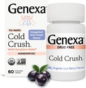 Genexa Cold Crush Ø Multi-Symptom Cough < Cold Relief for Adults ← Delicious Organic Acai Berry Flavor ← Certified Organic &amp; Non-GMO TEN Homeopathic Remedy Made Clean ← 60 Chewable Tablets