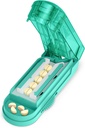 ONE PIX Pill Cutter Splitter for Small and Tiny Pills, Medicine Cutter for Cutting Multiple Pills at a Time in Half, Cut for Small or Large Pill with Hidden Sharp Inoxidable Blade, Cyan