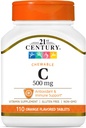 21st Century Vitamina C 500 mg Chewable Tablets, Orange, 110 Conde