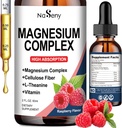 Suplemento Complejo de Magnesio, 400 mg de Glycinate de Magnesio, Malate " Citrate Vitamin Blend for Women and Men, High Absorption - for Relaxation, Good Sleep " Nerve Health (60ML/Raspberry)