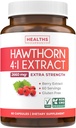 Super Potent Hawthorn Berry Extract Capsules - Suplemento de Berry Hawthorn Hecho de Concentrado de Fuerza Extra para Apoyar el Corazón y la Salud Digestiva - Vegan Non-GMO & Gluten Free (2 Month Supply)