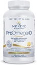 Naturales nórdicos ProOmega-D, Sabor de limón - 120 Gels blandos - 1280 mg Omega-3 + 1000 UI D3 - Aceite de pescado de alta potencia - EPA & DHA - Cerebro, Ojo, Corazón, &amp; Salud Inmune - No GMO - 60 Servimientos