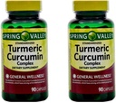Curia de Turmeric Complejo de Turmeric Curcumin Suplemento dietético cápsulas, 500 mg, 90 cuentan, 2 pk