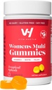 VitaHustle Womens Multivitamin Gummies, Vegan, Biotin, Folate, Mujer Health, Hair, Skin & Nails, Low Sugar, Non GMO, Tropical Splash, 50 Condes