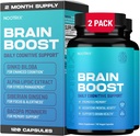 Nootrix Brain Boost Suplemento Nootropic ← Apoya la memoria, el enfoque mental, la salud cognitiva " Energy " Promueve la función sana del humor y el cerebro ANTE Ginkgo Biloba " DMAE ANTE 120 cápsulas
